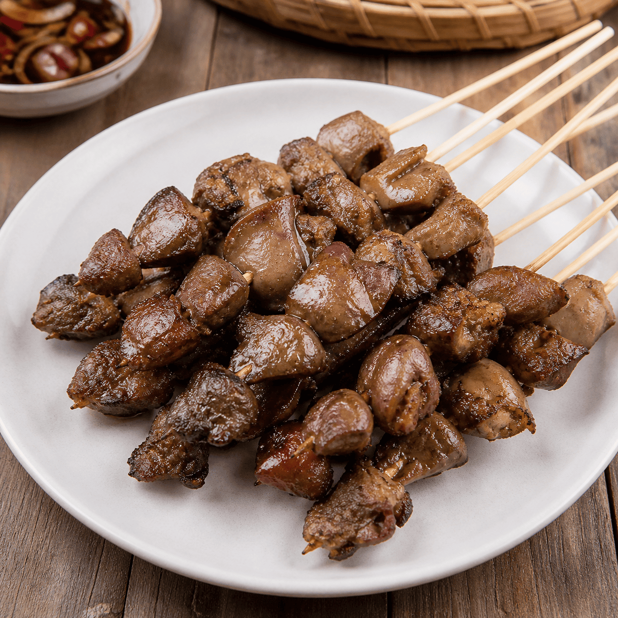 Sate Ati Ampela Goreng di Warteg Warmo Tebet